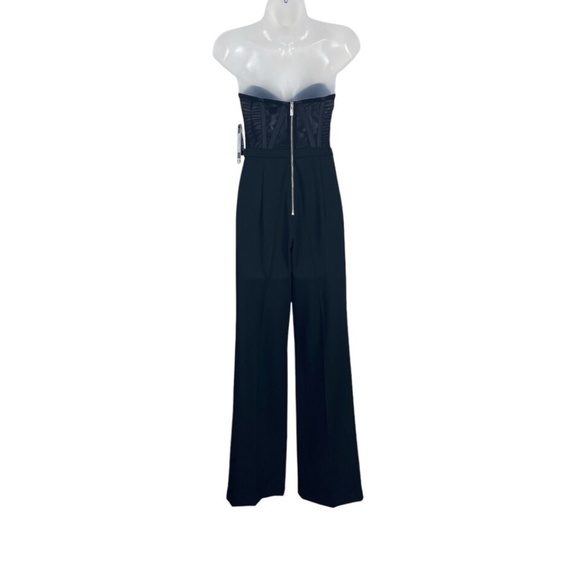 Marciano Devona Strapless Jumpsuit Wide Leg Black - Picture 4 of 15